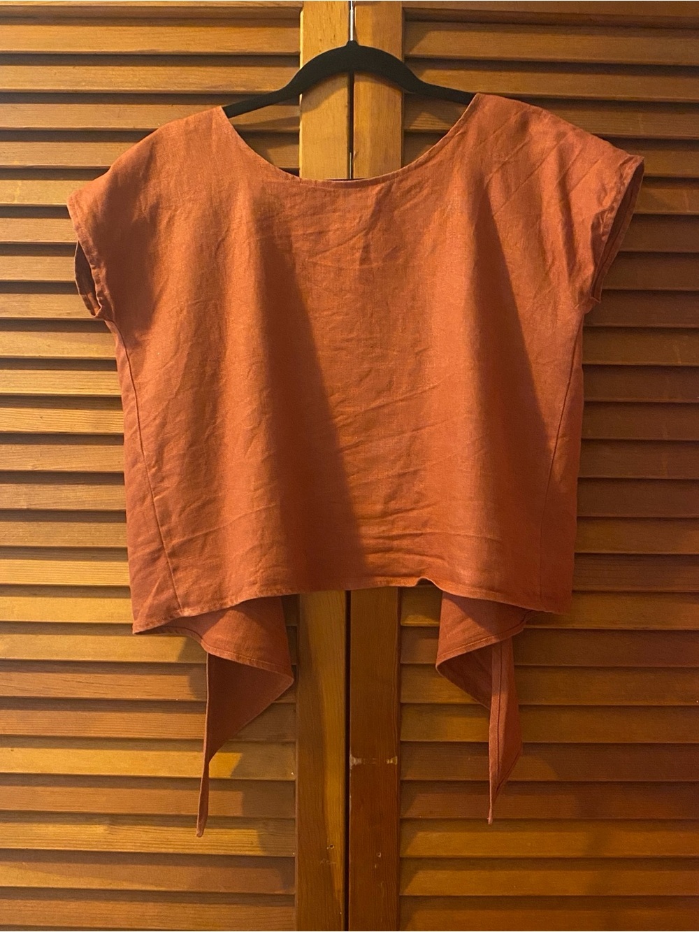 Elizabeth Suzann Maxine Crop Top Terra Linen